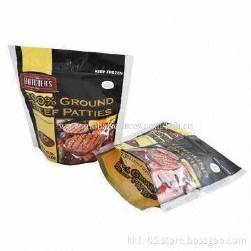 Zipper Packing Pouch for Food/Noodles, with Zip Lock, Clear Window and Bottom Gusset